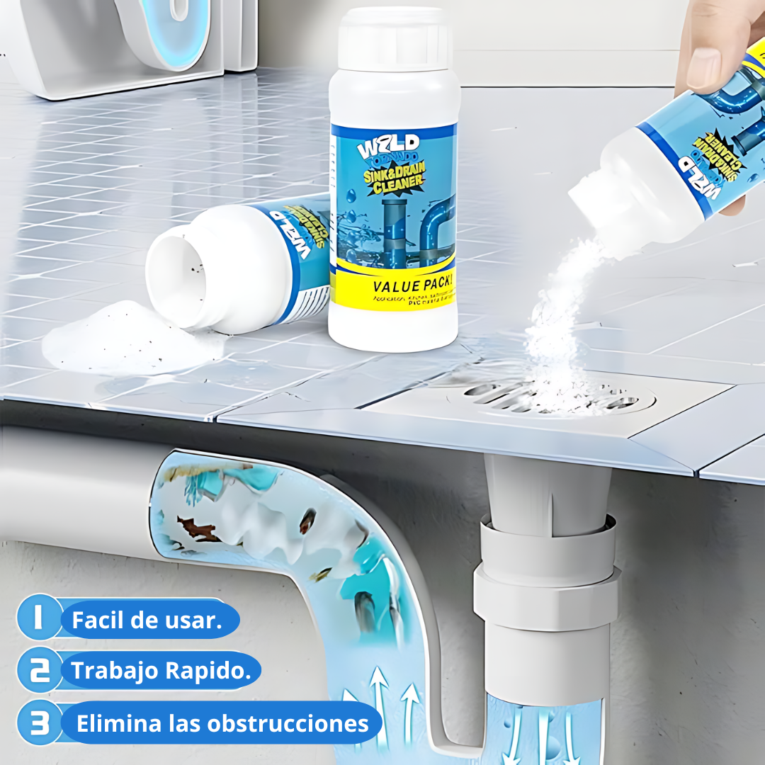 WILD TORNADO – Limpiador Potente para Drenajes y Fregaderos 🚿+ ENVIO GRATIS🔥😱