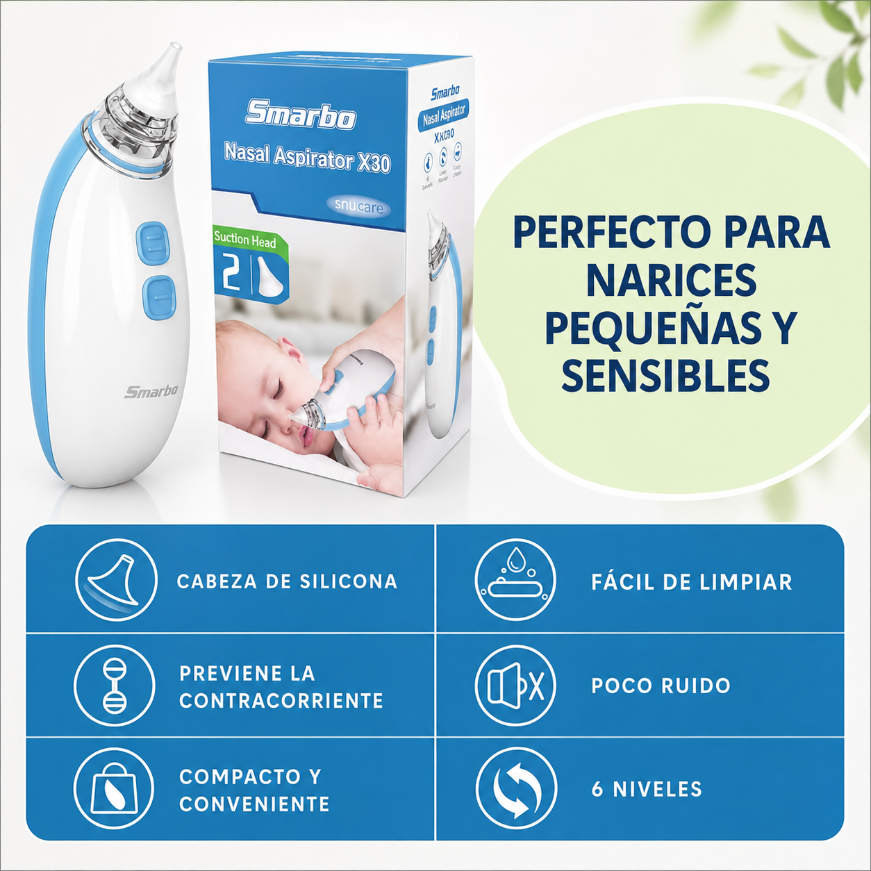 Aspirador Nasal Eléctrico - para Bebés y Niños